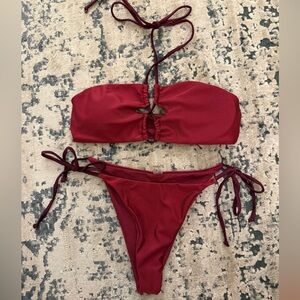 Burgundy bikini Set